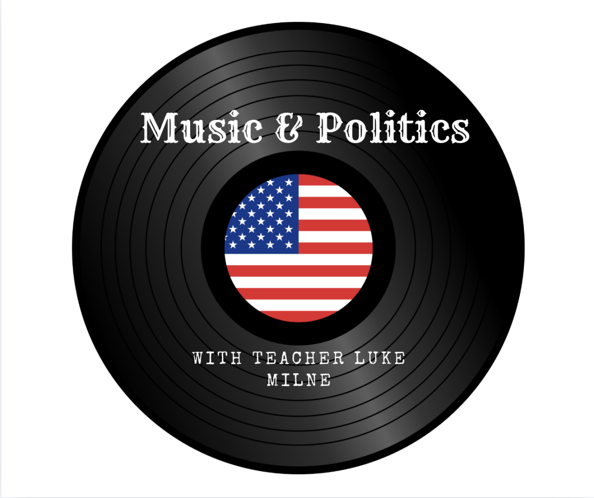History teacher Luke Milne has taught students about protest music in class for over 6 years.